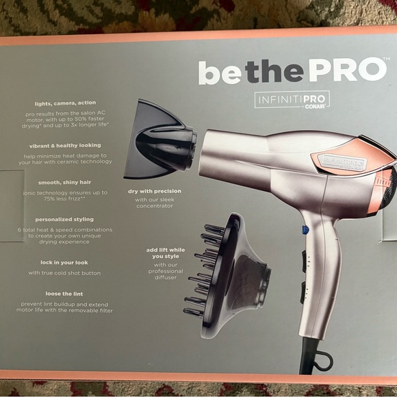 NWT InfinitiPro by Conair Hair Dryer - Picture 2 of 7